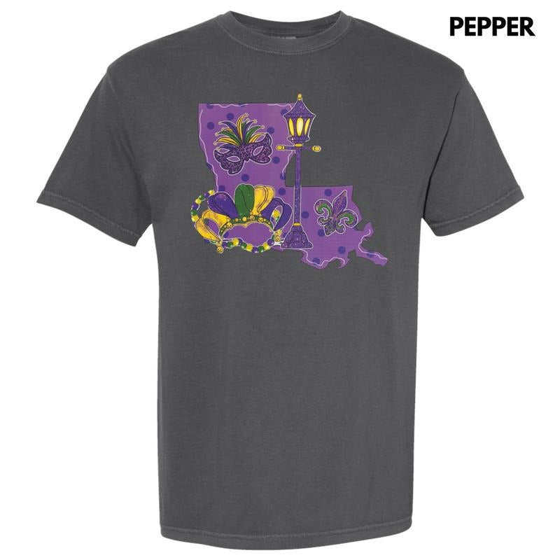 Louisiana Mardi Gras Comfort Colors T-Shirt Hoodie, Sweatshirt | RetroVerseTees.com