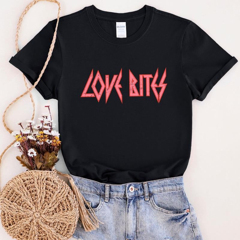 Love Bites, Def, Retro, 80s, Rock Music, Super Soft Tshirt, Valentine's Day Hoodie, Sweatshirt | RetroVerseTees.com