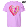 Love Brushstroke Heart Comfort Colors T-Shirt Hoodie, Sweatshirt | RetroVerseTees.com