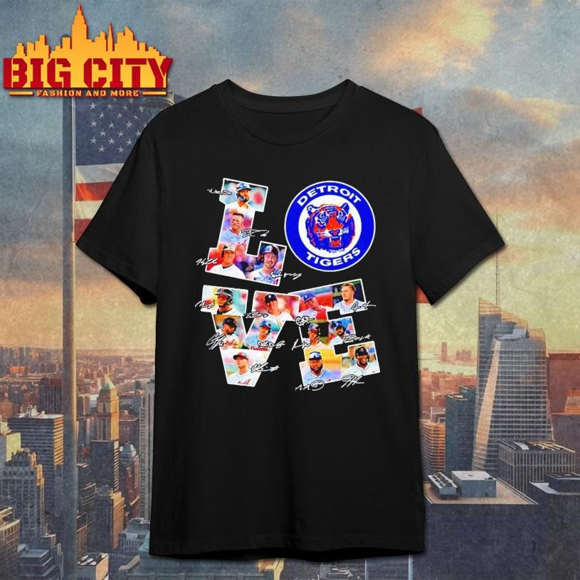 Love Detroit Tigers Baseball Players Shirt