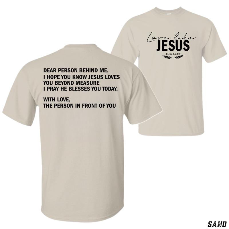 Love Like Jesus T-Shirt, Faith-Based Design, Inspiring Quote, Perfect for Christian Families, tiktok shop store, Spread...