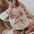 Love Like Jesus Valentine Sweatshirt, Christian Valentine Sweatshirt, Valentine Coquette Bow Sweatshirt, Bible Verse...
