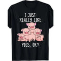 Love Pig T-Shirt Gifts Pigs Tshirt Men Cute Swine T-Shirt Made in USA Hoodie, Sweatshirt | RetroVerseTees.com