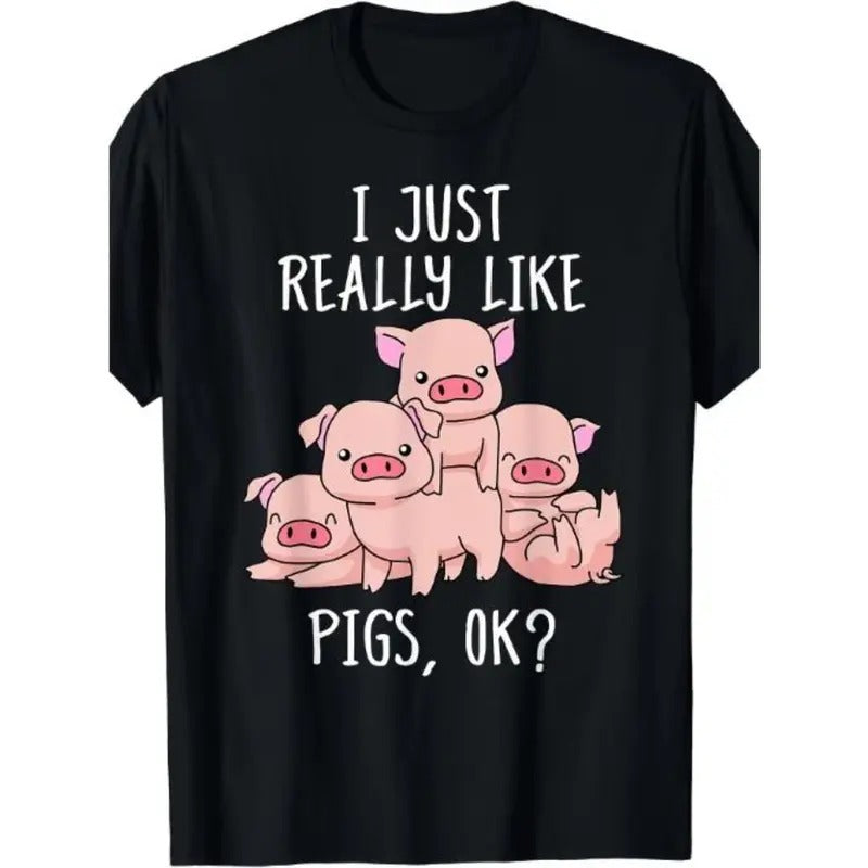 Love Pig T-Shirt Gifts Pigs Tshirt Men Cute Swine T-Shirt Made in USA Hoodie, Sweatshirt | RetroVerseTees.com