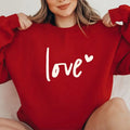Love Sweatshirt, Womens Valentines Hearts Sweatshirt, Valentine's Day Shirt, Nine Hearts Valentine, Valentine's Day Gift...