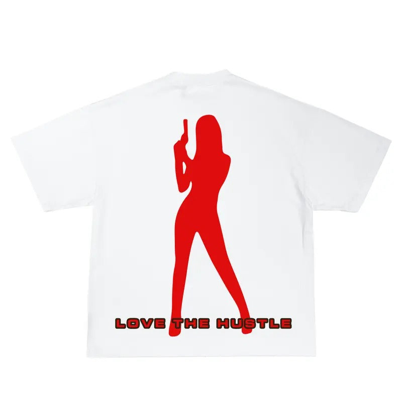 Love The Hustle Inspired Vintage Graphic T-shirt Heavy Cotton Tee Basketball 90 s Styled Shirt Hiphop Vibes Y2K Aesthetic...