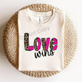 Love Wins Leopard DTF Transfer T-Shirts, Hoodie, Sweatshirt | RetroVerseTees.com