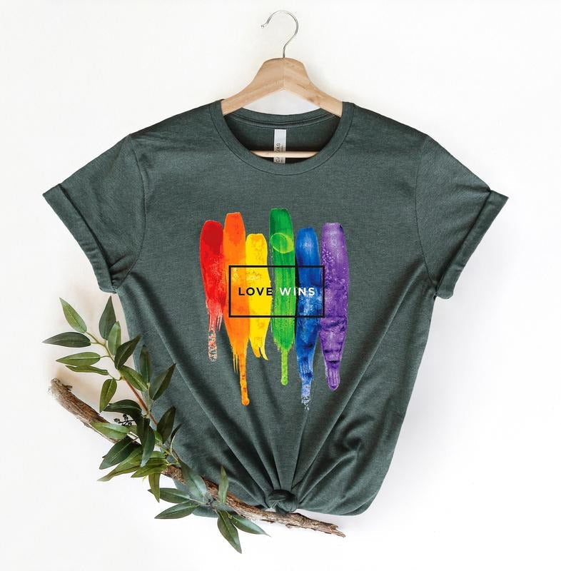 Love Wins T Shirt Hoodie Sweater LGBTQ+ Shirt Love Is Love Shirtpride Rainbow Shirt LGBT Shirt Pride Shirtwestern Pride...