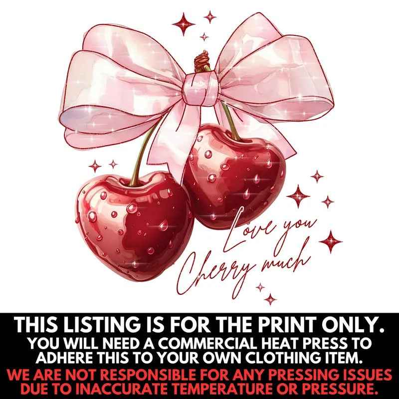 Love You Cherry Much Print - PRINT ONLY T-Shirts, Hoodie, Sweatshirt | RetroVerseTees.com