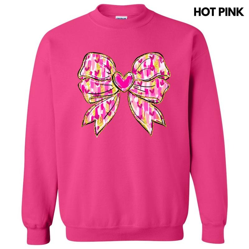 Love You Heart Bow Sweatshirt 'NLB' T-Shirts, Hoodie | RetroVerseTees.com