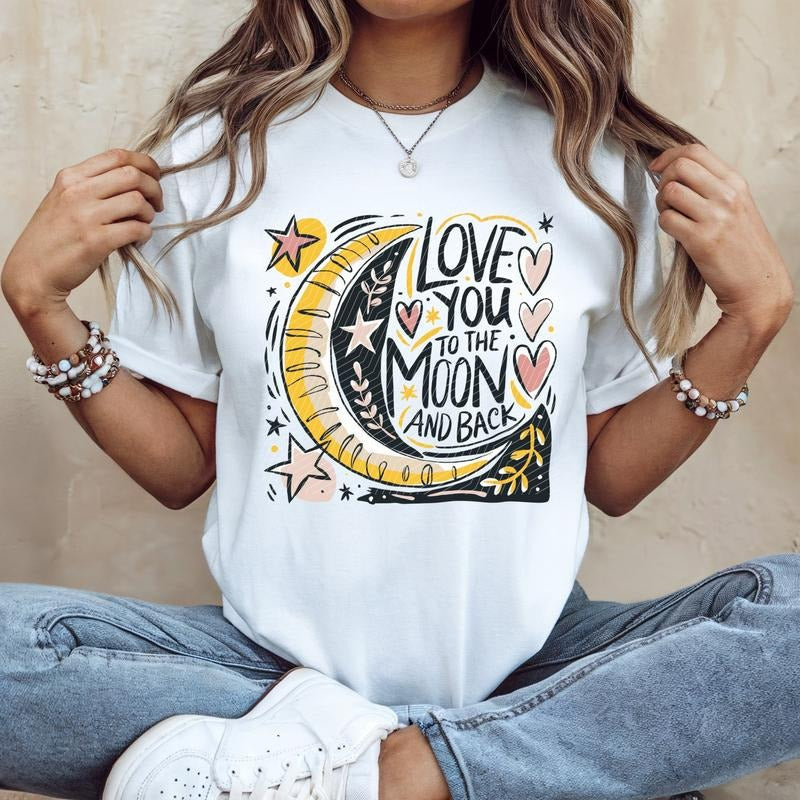 Love You to the Moon DTF Transfers - THIS IS NOT A SHIRT Hoodie, Sweatshirt | RetroVerseTees.com