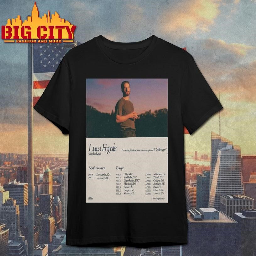 Luca Fogale With His Band Tour 2026 Poster Shirt