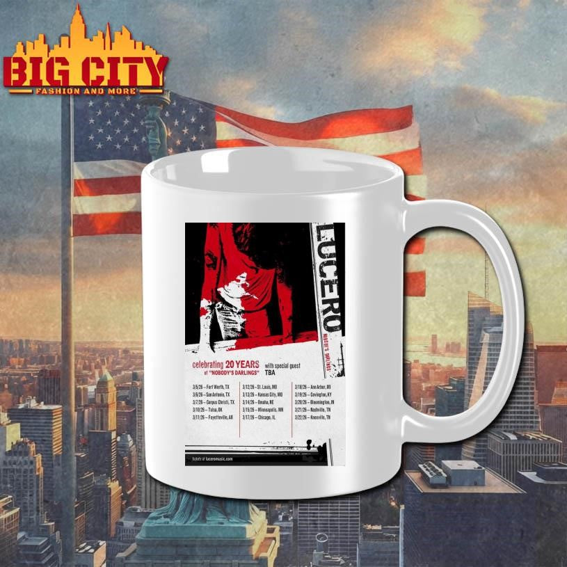 Lucero Celebrating 20 Years Of Nobody’s Darlings Tour 2026 Poster Shirt