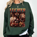 Lucifer Morningstar Devil Face T-Shirt Perfect Satanic Gift For Fans Style Bootleg Rap Shirt, Lord Of Hell Movies Tshirt...