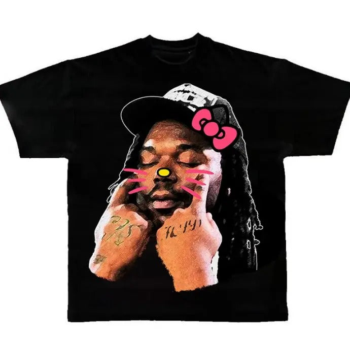 Lucki Black Face Tee Kitty T-shirt Hoodie, Sweatshirt | RetroVerseTees.com
