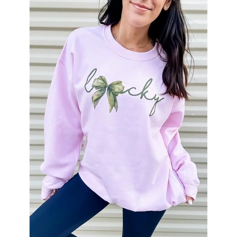 Lucky Bow Graphic Top T-Shirts, Hoodie, Sweatshirt | RetroVerseTees.com