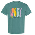 Lucky Charm Retro Comfort Colors T-Shirt -- EMERALD Hoodie, Sweatshirt | RetroVerseTees.com