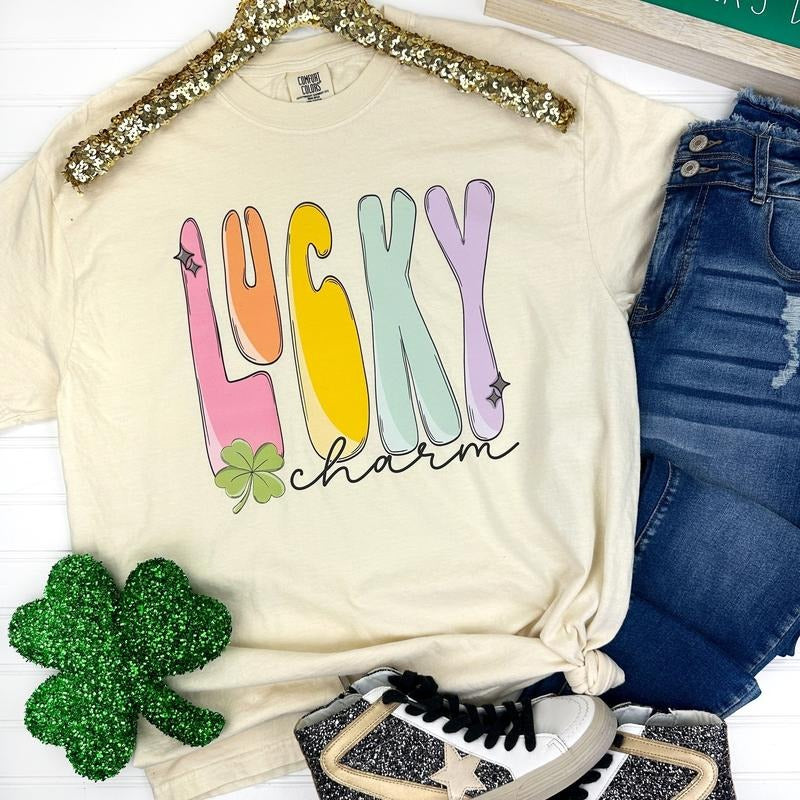 Lucky Charm Retro Comfort Colors T-Shirt Hoodie, Sweatshirt | RetroVerseTees.com