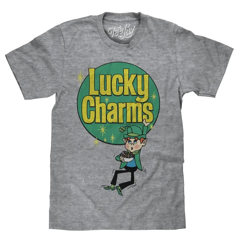 Lucky Charms Retro Logo T-Shirt - Gray Hoodie, Sweatshirt | RetroVerseTees.com
