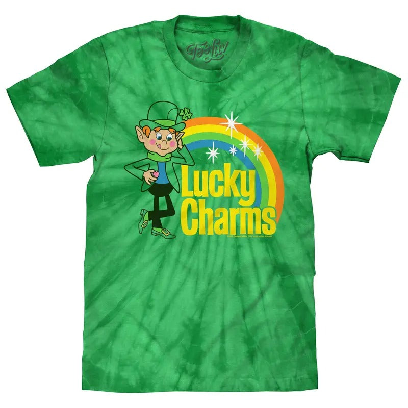 Lucky Charms Tie Dye T-Shirt - Kelly Green Tie Dye Hoodie, Sweatshirt | RetroVerseTees.com