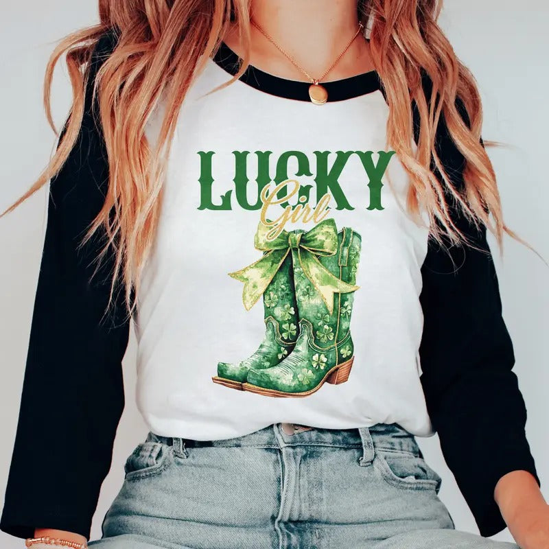 Lucky Girl St. Patrick's Day Unisex Shirt - ONLY ONE LARGE Heavy Cotton available Hoodie, Sweatshirt | RetroVerseTees.com