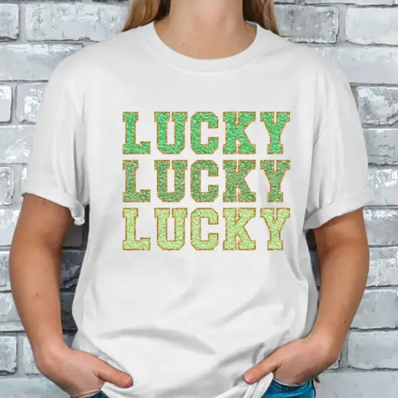 Lucky Lucky Lucky St Patricks Day T-shirt Hoodie, Sweatshirt | RetroVerseTees.com