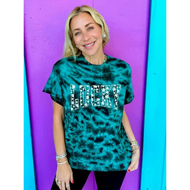 Lucky Splash Tie-Dye Tee Hoodie, Sweatshirt | RetroVerseTees.com