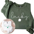 Lucky Sweatshirt, Clover Sweatshirt, St Patricks Day Sweatshirt T-Shirts, Hoodie | RetroVerseTees.com