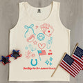 'Lucky To Be American' Tank Top T-Shirts, Hoodie, Sweatshirt | RetroVerseTees.com