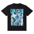 Luh Calm Fit T-Shirt! Cotton Casual Crew Neck V-Neck Slim-fitting Floral Striped Black Fabric Menswear    3000 BC clothes...