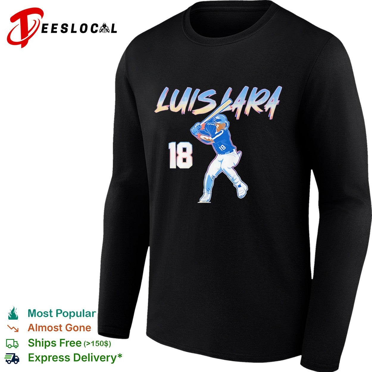 Luis Lara 18 Baseball Player Milwaukee Brewers shirt