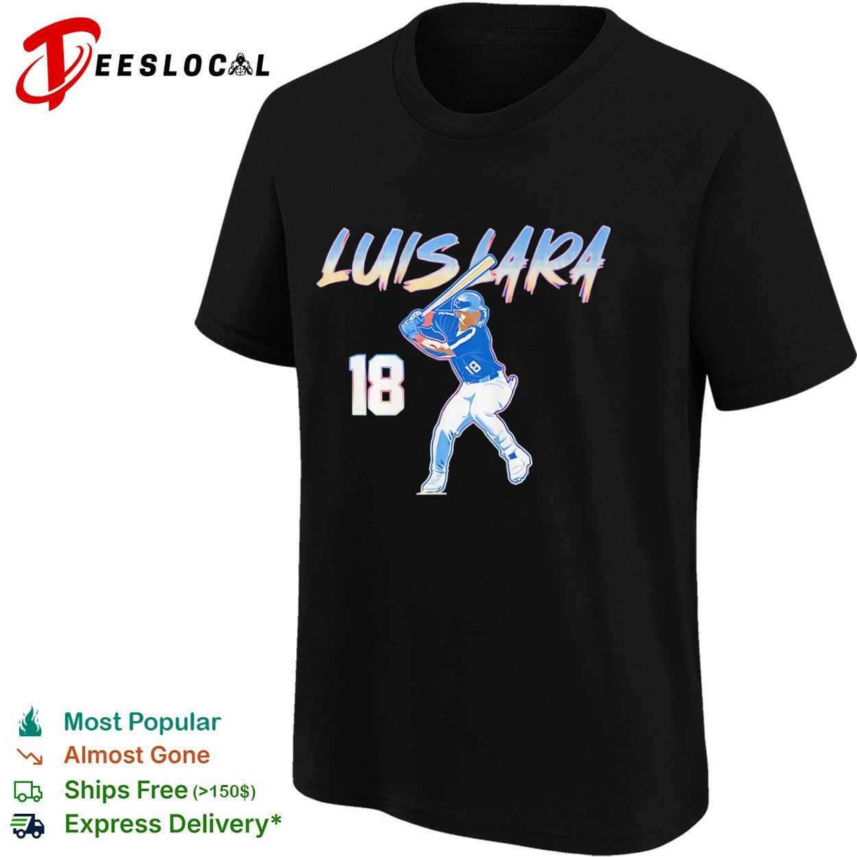 Luis Lara 18 Baseball Player Milwaukee Brewers shirt