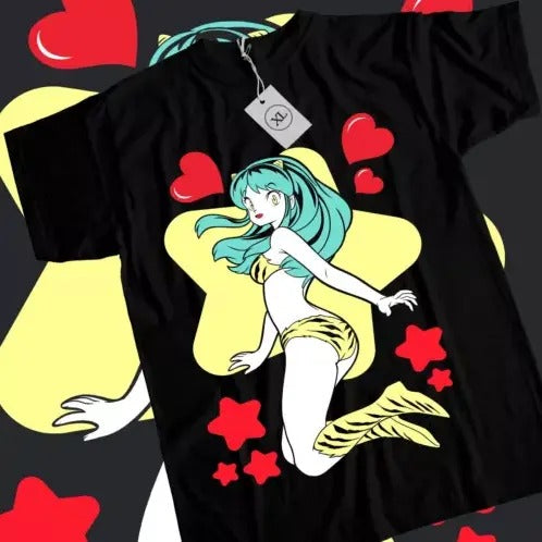 Lum Urusei Yatsura T-Shirt Darling No Baka Girl Kawai Anime Girl Shirt All Size Hoodie, Sweatshirt | RetroVerseTees.com