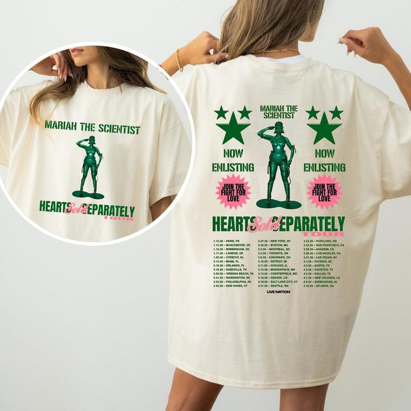 M The Scientist Tour Shirt, Hearts Sold Separately Tee, R&B Concert Graphic Gift For Fans Tee Hoodie, Sweatshirt