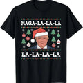 MAGA LA LA LA Donald Trump POTUS 47 Ugly Christmas Sweater T-Shirt Hoodie, Sweatshirt | RetroVerseTees.com