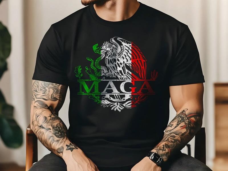 MAGA Mexican Eagle Anti-Trump Mexicans Ain't Going Anywhere T-Shirt Hoodie, Sweatshirt | RetroVerseTees.com