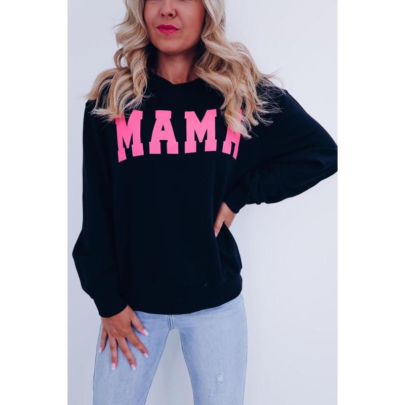MAMA Graphic Sweatshirt - Black T-Shirts, Hoodie | RetroVerseTees.com