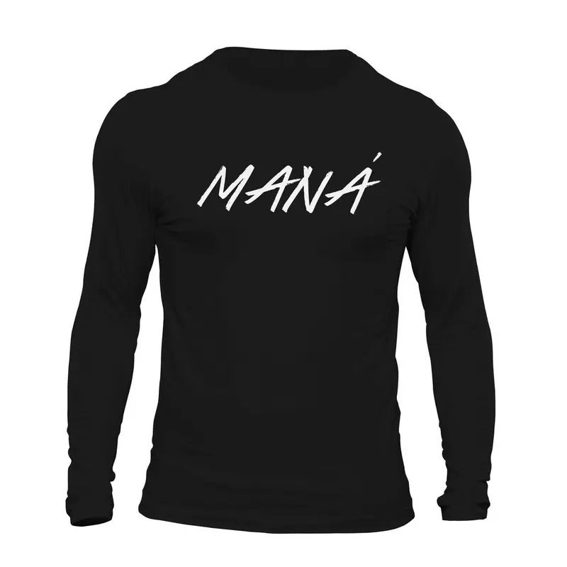 MANA Brushed Text Men's Long Sleeve T-Shirt Playera Hoodie, Sweatshirt | RetroVerseTees.com