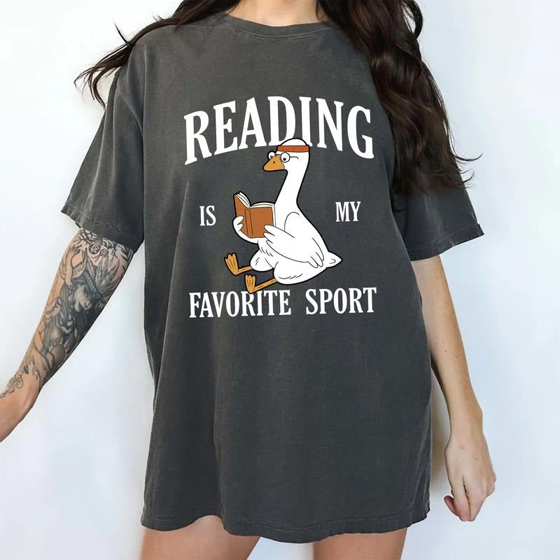 MAPTEES Reading is My Favorite Sport Comfort Colors Shirt, Bookworm Graphic Tee, Bookish T-shirt, Booktok Outfits, Funny...