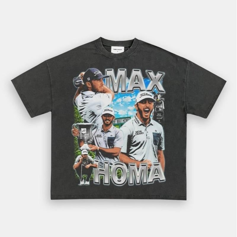 MAX HOMA graphic tee, 2025 Golf Masters Tee, Golf Lover Gift, masters 2025 merch Hoodie, Sweatshirt | RetroVerseTees.com