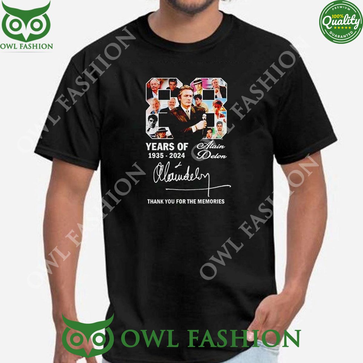 Alain Delon 88 Years Of The Memories 1935 2024 Limited Shirt