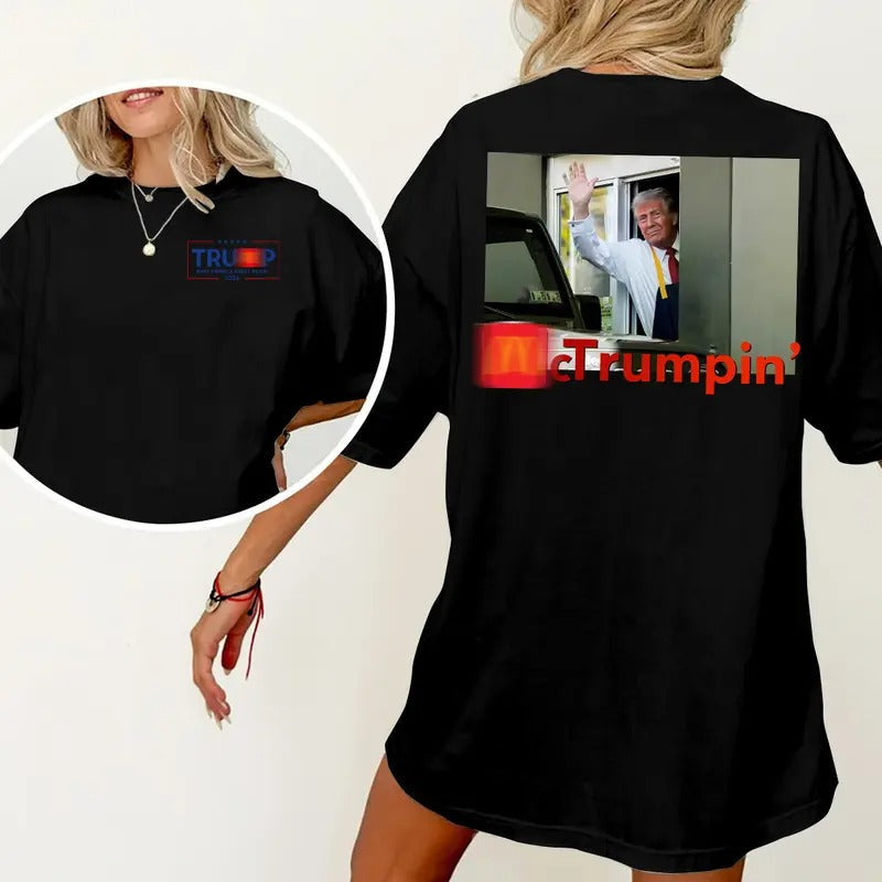 MCTrumpin Shirt, MAGAMAC, Trump 2024,  Make America Great Again Shirt Polyester Hoodie, Sweatshirt | RetroVerseTees.com