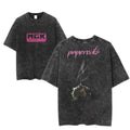 MGK Papercuts Graphic Tee, Machine Gun Kelly Smoking Mic Shirt, Rock Grunge Music Tee, Alternative Concert Merch, Unisex...