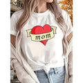 MOM New Women'WB shield Printed T-shirt, Short Sleeves, Four Seasons Can Be Worn for Outdoor, Home, Sports Top Gift style...