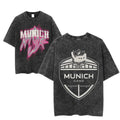 Machine Gun Kelly Munich Game 2025 Graphic Tee, Pink Flame Graphic Football Shirt, Unisex Streetwear Sports Top Hoodie,...
