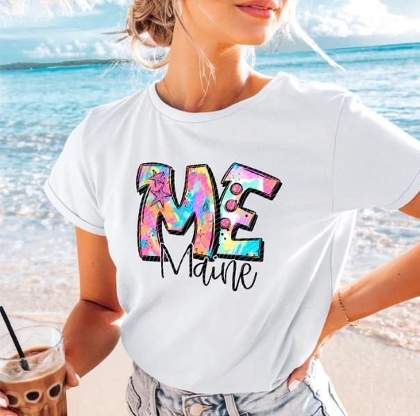 Maine Neon Splash DTF Transfers - THIS IS NOT A SHIRT Hoodie, Sweatshirt | RetroVerseTees.com