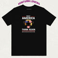 Make America Think Again Short-Sleeved-Unisex T-Shirt, Gifts Hoodie, Sweatshirt | RetroVerseTees.com