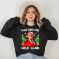 Make Christmas Great Again Funny Santa Trump 2024 Men Xmas Sweatshirt T-Shirts, Hoodie | RetroVerseTees.com