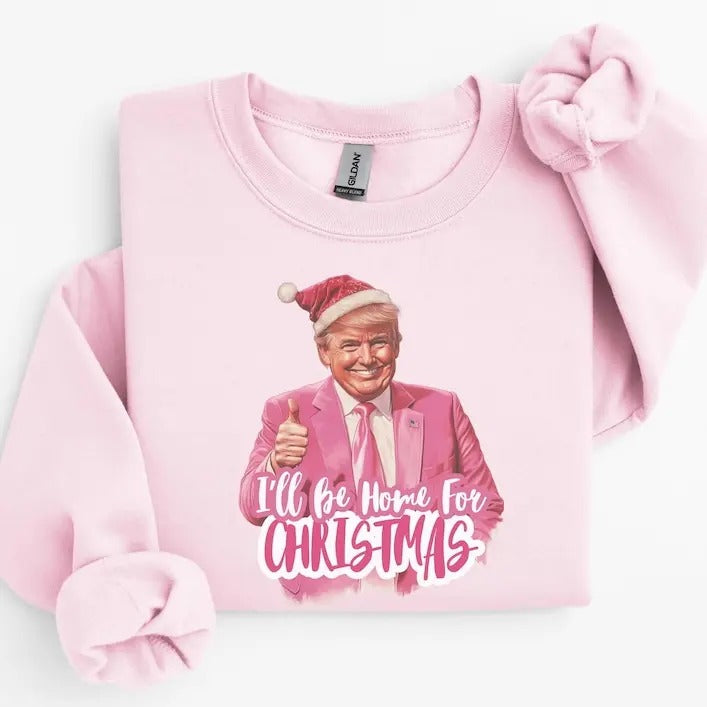 Make Christmas Great Again Trump Sweatshirt, Trump Christmas Sweater Womens, Funny Trump Gift, Pink Trump Santa Shirt Hoodie