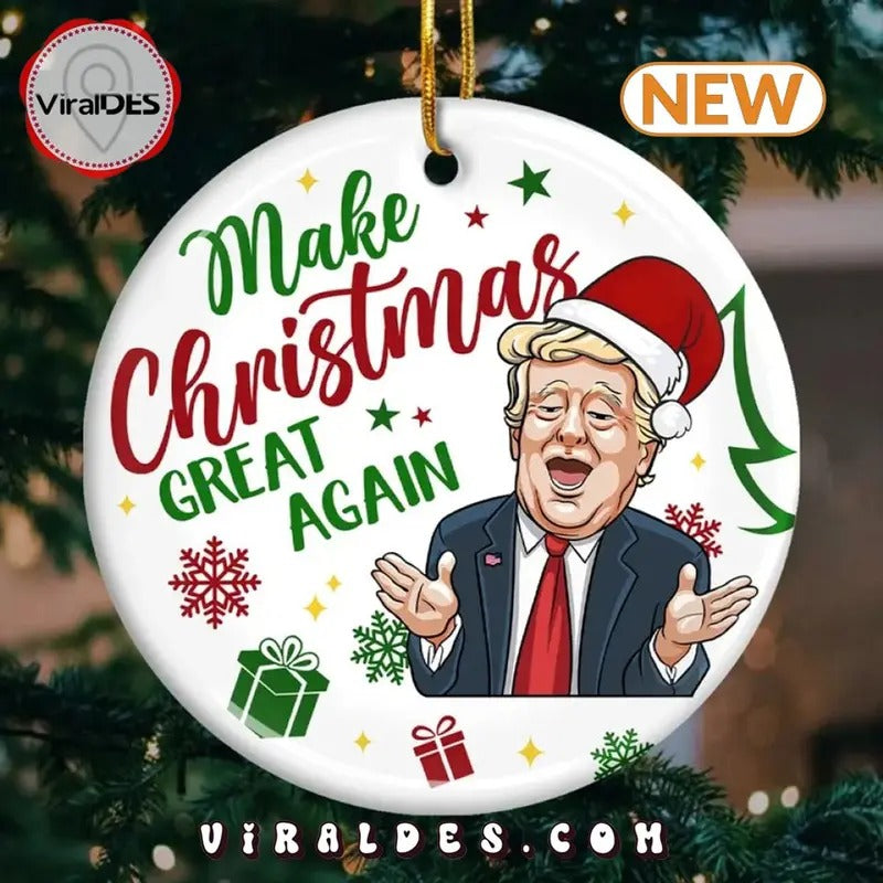 Make Christmas Great Again With Trump Ornament T-Shirts, Hoodie, Sweatshirt | RetroVerseTees.com